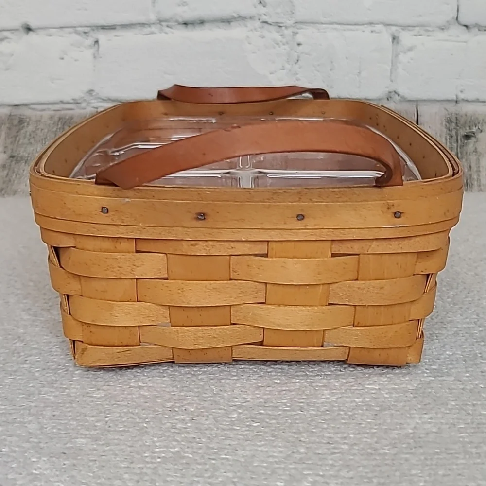 Longaberger Woven Handmade Vintage 2000 Pantry Basket 12327 w/Organizing Insert